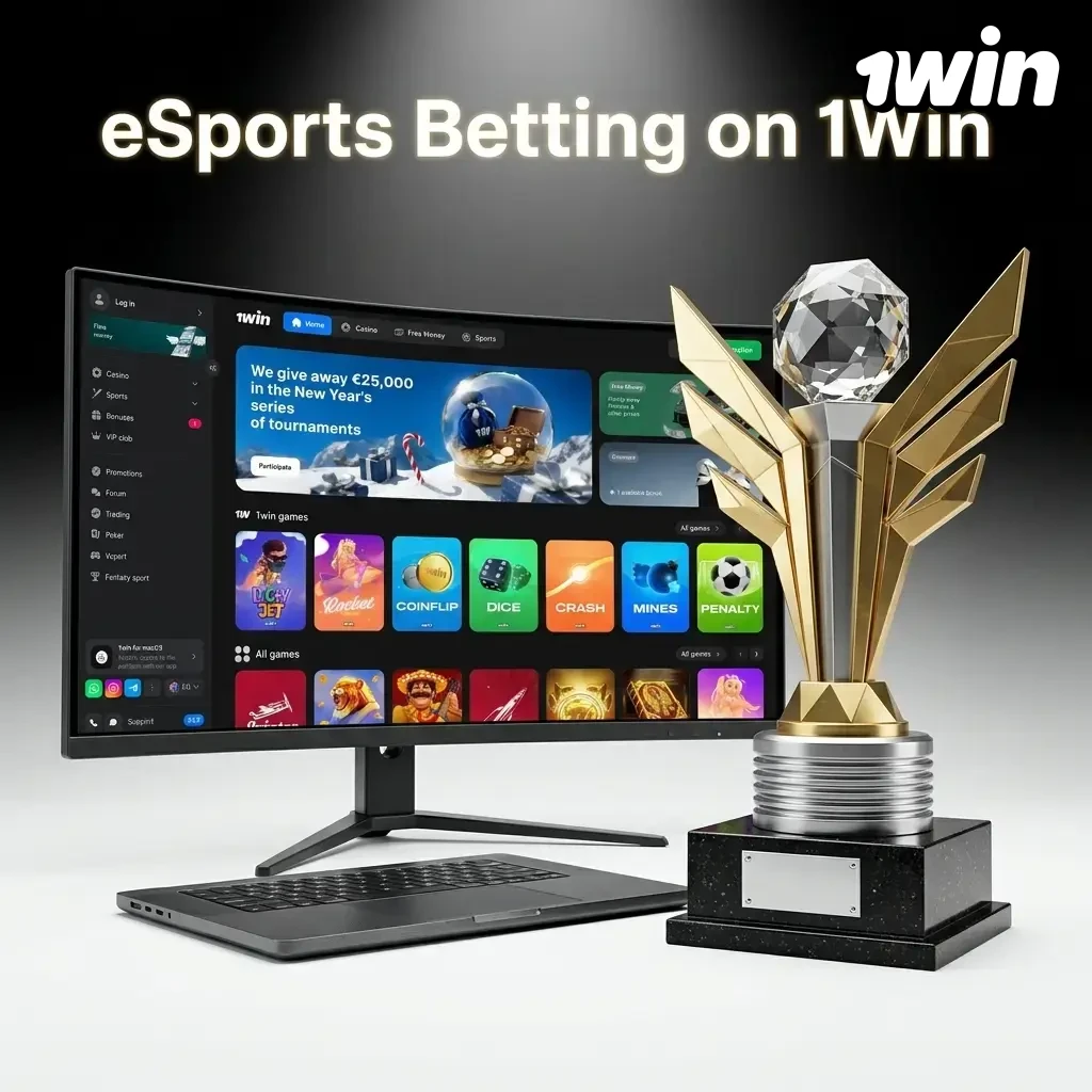 1Win eSports betting section showing live and pre-match odds for competitive gaming tournaments in India